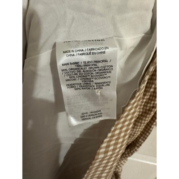 Reformation Roland Dress Anzo Check Midi Gingham Size Small New - Picture 10 of 13